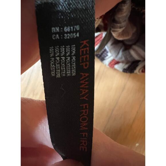 Anthropologie Nami Crop Top Women's M Brown White Geometric Print Boho Beach - Picture 10 of 11